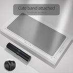 YSAGi Desk Mat, Desk Pad, Waterproof Desk Pad, 35.4" x 17" Laptop Leather Desk Pad Protector, Large Desk Blotter for Keyboard and Mouse, Desk Writing Pad for Office and Home (35.4" x 17", Black+Grey)