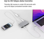 Belkin Connect Thunderbolt 4 Docking Station, 5-in-1 USB-C Multiport Core Hub w/ 96W Power Delivery for Mac, Windows, Single 8K or Dual 4K Display, Thunderbolt 4 Cable & Power Supply Included