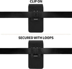 BECPLT Nylon for Galaxy S25 Ultra 5G S24/S23/S22/S21/S20 Ultra Belt Holster Black Cell Phone Holder Belt Clip Holster Case Phone Pouch