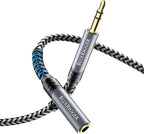 BlueRigger Headphone Extension Cable (50FT, 24K Gold Plated Jack, Hi-Fi Sound, 3.5mm Male to Female Stereo Audio Cable) – Aux Cord for iPod, Laptops, Smartphones, Speakers, Tablets, Home Car Stereo