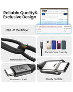 Silkland USB 4 Cable for Thunderbolt 4 Cable 4FT, 40Gbps Data Sync, 8K/6K@60Hz, 240W Charging, [USB-IF Certified] USB C to USB C Thunderbolt Cable, Compatible for MacBook, SSD, Docking, iPhone 16,eGPU