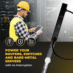 9 Black Verticle Outlets 6 Feet Power Cord Heavy Duty Metal Surge Protector Power Strip