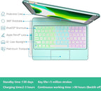 HOTLIFE Keyboard Case for iPad 10.2 - Keyboard for iPad 9th Generation & 8th & 7th Gen - Touch Wireless Backlight Keyboard - 360° Rotatable Protective Cover with Pencil Holder