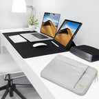 Lacdo Laptop Sleeve Case for 16 inch New MacBook Pro M4/M3/M2/M1 Pro/Max A3403 A3186 A2991 A2780 A2485 2024-2019 | 15 inch Microsoft Surface Laptop 7th Copilot+PC / 6 5 4 Computer Bag Case, Space Gray