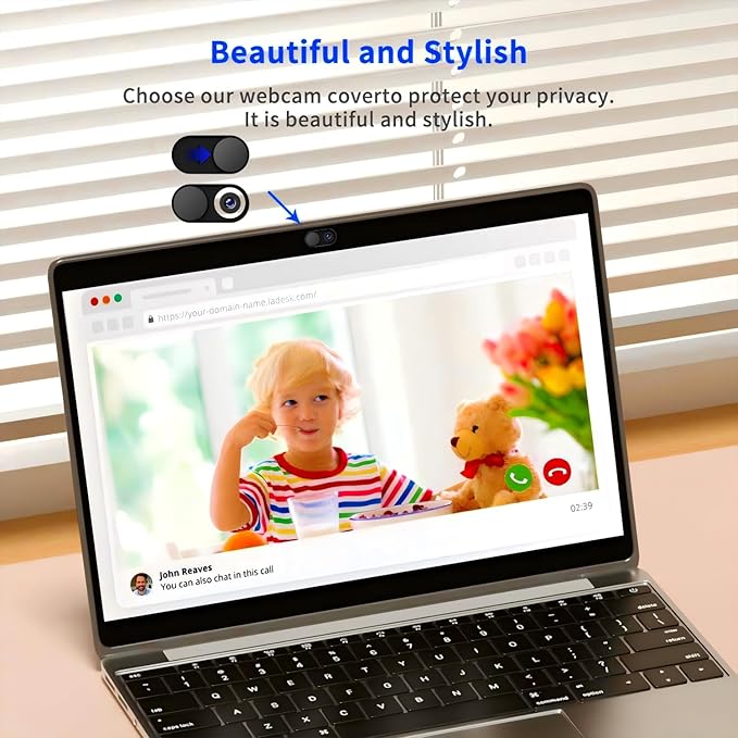 Metal Webcam Cover Slide [3 Pack Black], 0.022in Camera Cover for Laptop Computer, MacBook Pro/Air iMac iPad Tablet iPhone 16/15/14/13/12 Plus, Web Camera Blocker Protect Your Privacy