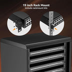 YuanLey 48 Port Gigabit Managed PoE Switch with 48 10/100/1000Mbps PoE+ Ports, 6X 10Gbps SFP+, L3 Smart Managment Ethernet Switch, VLAN, QoS, ACL, SSL, Fanless, Rackmount Network Switch