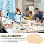 PATIKIL Desk Grommet 2-3/8", 4 Pcs Round Cable Grommet Cord Hole Cover with Adhesive Tape Flexible Table Wire Organizer for Office Home Table Countertop, Yellow