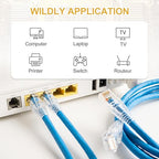 MECCANIXITY 100pcs Cat6 RJ45 Pass Through Connectors, RJ45 Connector 8P8C Gold Plated Plugs with 100pcs Green Strain Relief Boots for Solid or Stranded UTP Ethernet Cable, 1.1mm