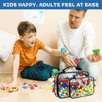 8 Pcs Toy Storage Bags, Clear PVC Zippered Organizing Bags with Handles, Travel Waterproof Organizer for Small Items Building Blocks Puzzle Board Games(13.2x9.4x2.4 In, 9x6.3x2.4 In)