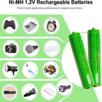 6 Pack Ni-MH AAA Rechargeable Batteries for Panasonic, 400mah AAA Ni-MH Rechargeable Batteries 1.2V for Panasonic Cordless Phones, Remote Controls, Electronics