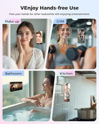 SUPERONE Magnetic Suction Phone Mount for MagSafe Case, Magnetic Silicone Sticky Phone Grip Holder for iPhone 16/15/14/13/12 Series, Hands-Free for Makeup/Selfie/Live Streaming/Vlog/TikTok - Clear