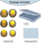 Earbud Replacement Tips Silicone Earbud Tips Earbud Covers Fit for in-Ear Headphones (Inner Hole 3.8mm -5.1mm) Earbud Rubber Tips Eartips 9 Pairs S/M/L