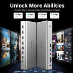 WAVLINK Pro Docking Station 4 Monitors | Quad 4K Displays for Mac & Windows | Displaylink Dock with 4X HDMI, PD 100W, 2.5G Ethernet, 10G USB-A/USB-C, SD/TF 4.0, Audio | Driver Required DL7400.
