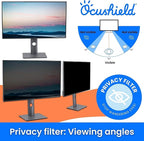 Ocushield 23.6” Premium Anti Blue Light Screen Protector with Privacy Filter for Laptops and Computer Monitors - Anti-Glare - Easy Install - Anti-Fatigue (522 x 294 mm)