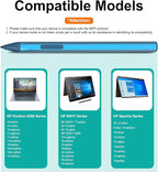 Stylus for HP Envy X360 Pavilion x360 Specter X360 Spectre x2 Envy x2 Touchscreen Laptop Rechargeable MPP 2.0 Tilt Pencil 4096 Pressure Sensitivity Using The Microsoft MPP Protocol,Blue