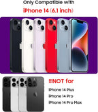 Magnetic for iPhone 14 Case [Compatible with MagSafe][Built-in Camera Lens Protector] Slim Soft Silicone Bumper Shockproof Metallic Luster Phone Case (Black)