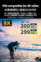 Nextorage 256GB SDXC UHS-II V90 SD Card Japanese Brand pSLC Max. Write Speed 299MB/s Max. Read Speed 300MB/s 4K Recording F2PRO Series NX-F2PRO256G SDXC Card for Digital Camera