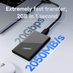 fanxiang 4TB External SSD Portable, Up to 2000MB/s, USB C External Solid State Drive External Hard Drive, USB 3.2 Gen2*2 Type-C SSD for iPhone 15/Pro/PC/Laptops/Creators/Gaming
