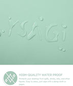 YSAGi Non-Slip Leather Desk Pad L Size, Waterproof Laptop Computer Desk Keyboard Mat, Table Protector Blotter Mat, Large Mouse Pad for Office/Work/Home/Decor(Pale Green, 35.4" x 17")