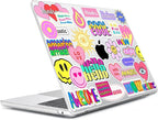 Compatible with MacBook Air 13 inch Case 2025 2024-2022 M4 A3240 M3 A3113 M2 A2681, Plastic Hard Shell&Keyboard Cover&Screen Film&Webcam Cover for MacBook Air 13.6 inch Case, Trendy Patches