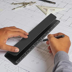 Portable Laptop Wedge Airflow Cooling Stand, Aluminium Laptops Feet Legs Improved Ergonomics, Stability, and Versatility - Compatible with MacBook and All Laptop, with Ruler