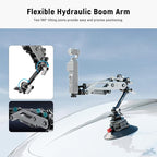 NEEWER Vacuum Suction Cup Car Mount for Action Camera with Hydraulic Boom Arm, NATO Rail, Compatible with DJI Osmo Pocket 3 Insts360 X5 X4 X3 GoPro Hero Adapter Mobile Phone Holder, 500 g Max Load