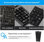 2PCS Keyboard Number Stickers, Keyboard Number Pad Replacement Stickers Universal for Wireless Numeric Pad Numpad Keypad, Laptop, Desktop, Computer, Keyboard Numbers Sticker -Matte