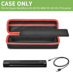 Case Compatible with Epson Workforce ES-50/ ES-60W/ ES-55R/ ES-65WR/ DS-30/ DS-70/ DS-80W Portable Sheet-Fed Document Scanner, Storage for Epson Scanner for PC and Mac- Black (Box Only)