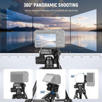 NEEWER Entry Level Version Mini Desk Phone Tripod Compatible with iPhone for Video Recording, Small Compact Table Top DSLR Camera Camcorder Webcam Stand, 3 Way Pan Tilt Head & Cell Phone Holder, TP52