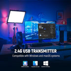 NEEWER 15.5" LED Streaming Key Light, Clamp on Desk Panel Video Lighting for Gaming Recording Zoom Call, CRI97+, 2.4G PC/Mac iOS/Android APP Control, Compatible with Elgato Stream Deck, GL1 PRO Black