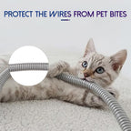 Split Wire Loom Tubing, 10,25ft Cord Protectors from Pets No Chew, Flexible Wire Covers Cord Protectors, Protective Split Cable Sleeve for Automotive Home Industrial Wires(Grey, 0.46inch-10ft)