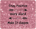 ITNRSIIET Mouse Pad with Stitched Edge Premium Textured Smooth Precise Operation Waterproof Washable Non-Slip Rubber Base Desktop Protection Mat, 10.2×8.3×0.12 inches, Pretty Inspirational Quotes