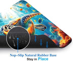 Sea Animal Colorful Turtle Mouse Pads for Desk, Portable Wireless Computer Mouse pad Small Design with Women, Non-Slip Rubber Base Laptop Mousepad 9.5" x 7.9" Smooth Surface for Office & Travel