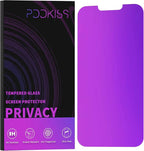 Compatible for iPhone 12 Pro Max Privacy Screen Protector 6.7 Inch, Purple Gradient Colorful Anti Spy Anti Blue Light HD Screen Protector Tempered Glass Easy Installation
