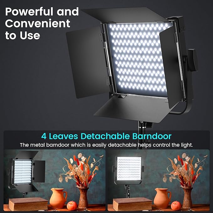 2-Pack RGB Photography Lighting Kit, 50W Bi-Color Professional LED Studio Lights, 2300k~8500k Dimmable Photo Lights for Photography Filming Camera Video Recording Stage Shooting Streaming TikTok
