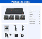 J-Tech Digital HDMI 2.0 4K 1x4 Splitter Extender Over Single Cable CAT6 with PoC Up to 196 FT 1-in 4-Out w/Local Loop Output & Low Latency [JTECH-14EX50]