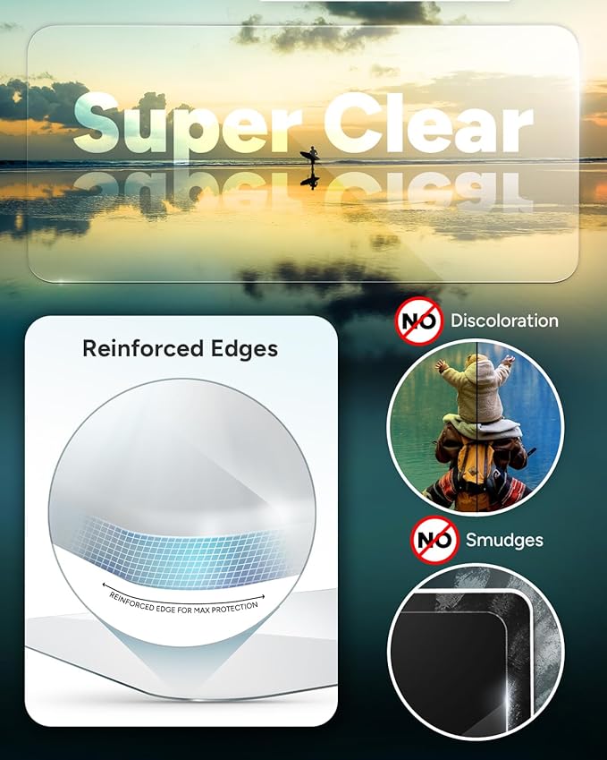 ZAGG Glass Elite Google Pixel 9 Pro Fold Screen Protector (Front Screen Only) – Ultra-Strong Tempered Glass with Recycled Content, Fingerprint Resistant, Easy Installation