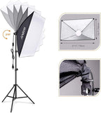 Andoer Studio Photography Light kit Softbox Lighting Set with 85W 2800K-5700K Bi-Color Temperature LED Light * 2 + 50x70cm Softbox * 2 + 2M Light Stand * 2 + Remote Control * 2 + Carry Bag * 1