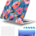 Case for MacBook Pro 13 inch with/Without Touch Bar (2016-2022, M2 A2338 M1 A2289 A2251 A2159 A1989 A1706 A1708), Hard Shell + Keyboard Cover + Dust Plug, Flowers Print