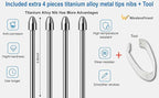 No Worn Out Titanium Alloy Metal Remarkable 2 Pen Tips Replacement Compatible Nibs for Remarkable 2 1 Marker Plus Pencil Kindle Scribe Basic & Premium Stylus Digital Pen Fine Tip, Smooth Ballpoint Nib
