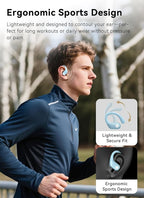 Wireless Earbuds, ANC Noise Cancelling Sport Ear Buds with Multifunctional Touch Screen, Bluetooth 5.4 Headphones, Bass Stereo Sound, 5 EQ Over The Ear Earbuds for Sports/Workout/Gym-Sky Blue