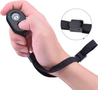 Wireless Camera Remote Shutter for Smartphones (2 Pack), Zttopo Wireless Phone Camera Remote Control Compatible with iPhone/Android Cell Phone - Wrist Strap Included Black&Blue
