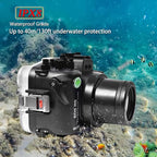 Sea frogs Waterproof Camera Housing Compatible with Canon EOS R5 60MM IPX8 40m/130ft Maximum Diving Depth Underwater Camera Case for Diving, Surfing, Rowing, Skiing