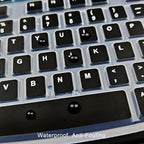 Keyboard Cover Silicone for Logitech K200 K260 K270, Keyboard Cover for Logitech K200 K260 K270 Ergonomic Wireless Keyboards, MK200 MK260 Keyboard Skin Waterproof Dustproof (Black)