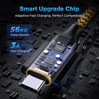 etguuds 6ft USB A to USB C Cable 3A Fast Charging, 2-Pack USB A to USB Type C Charger Cord for iPhone 16 15 Pro/Pro Max/Plus, for Samsung Galaxy S24 S23 S22 S21 S20 S10 A55 A54 Flip Note, Moto, Gold