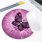 Butterfly Mouse Pad Round Non-Slip Rubber Mousepad Laptop Office Computer Decor Cute Desk Accessories Customized Design Mouse Pad