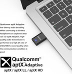 eppfun LE Audio USB C Bluetooth 5.4 Transmitter Adapter for PS5/PC/Xbox/Switch/Android with APTX Adaptive, Low Latency LC3 for Game/Chat (Black)