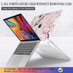 CISSOOK Hard Shell Case for MacBook Air 13 Inch A2337 M1 A1932 A2179 2021 2020 2019 2018 Released, Cherry Floral Beauty Cover with Keyboard Cover + Screen Protector for 2021 Air 13-Cherry Blossoms