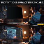 Magnetic Computer Privacy Screen 24 inch, Hanging Privacy Screen for Computer Monitor for 16:9 Frameless Monitor, Eye Protection Anti Glare Anti Blue Light Filter
