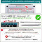 CISSOOK Compatible with MacBook Air 13 inch Case 2021 2020 2019 2018 Release M1 A2337 A2179 A1932, Plastic Flowers Hard Shell&Keyboard Cover&Screen Protector for MacBook Air 13" Case, Little Flower